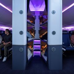 Das neue Skynest in der Economy Class von Air New Zealand