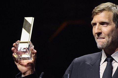 Dirk Nowitzki bei der Aufnahme in die FIBA Hall of Fame in Berlin.