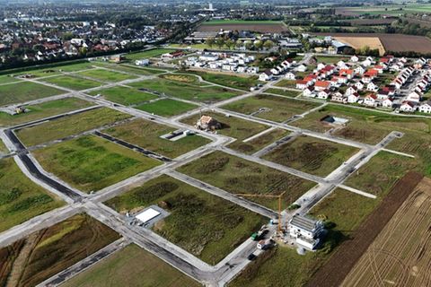 Blick auf Wohngebiete