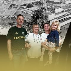 Tschernobyl-Witwe und ihre Kinder