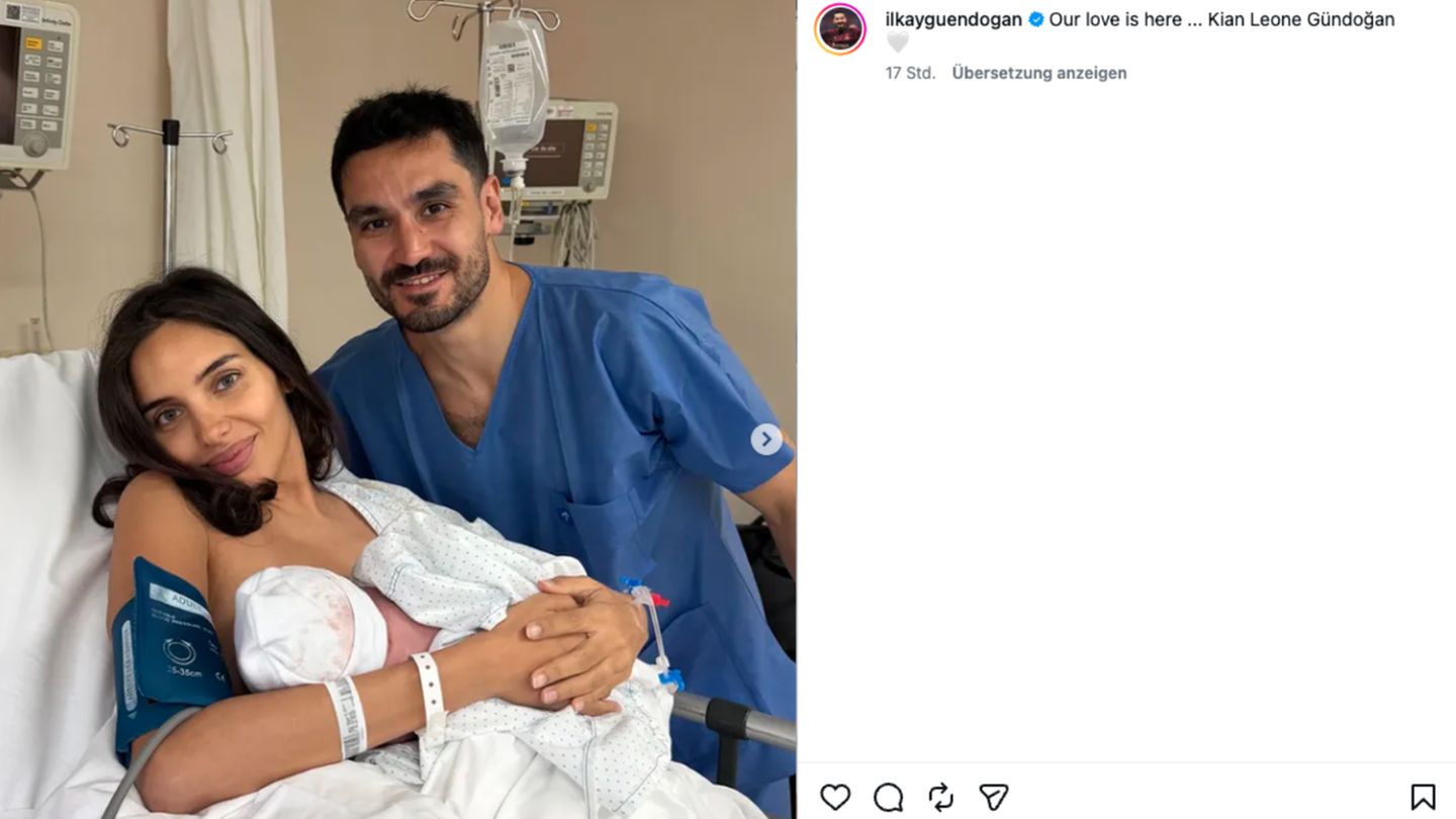 Vip News: İlkay Gündoğan zeigt sich mit seinem neugeborenen Sohn
