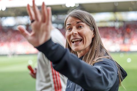 Leipzig, wir kommen: Union-Trainer Marie-Louise Eta will bei RB punkten. (Archivbild) Foto: Andreas Gora/dpa