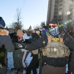 Ein ICE Beamter in Aktion