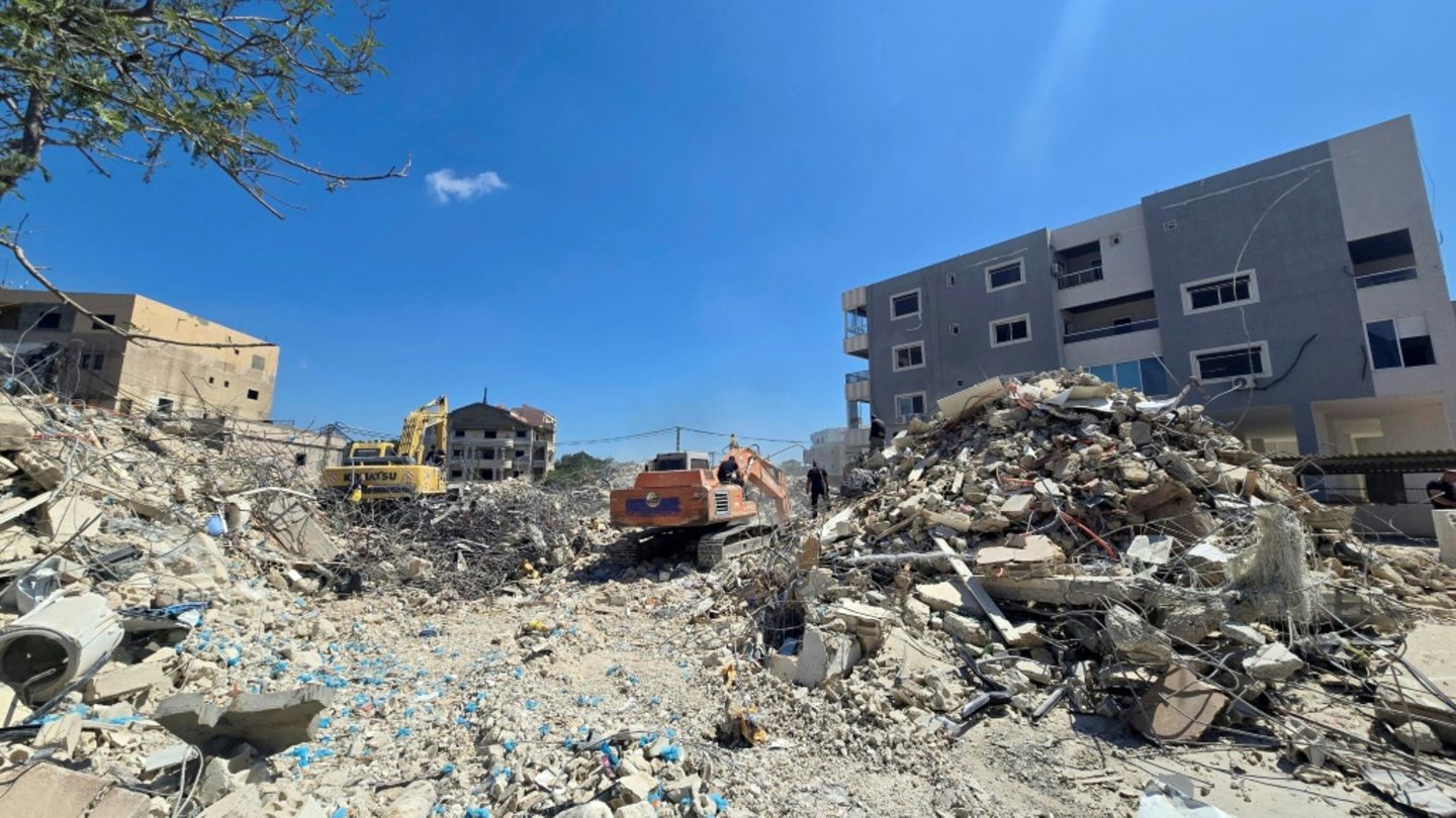 Zerstörtes Gebäude im Südlibanon