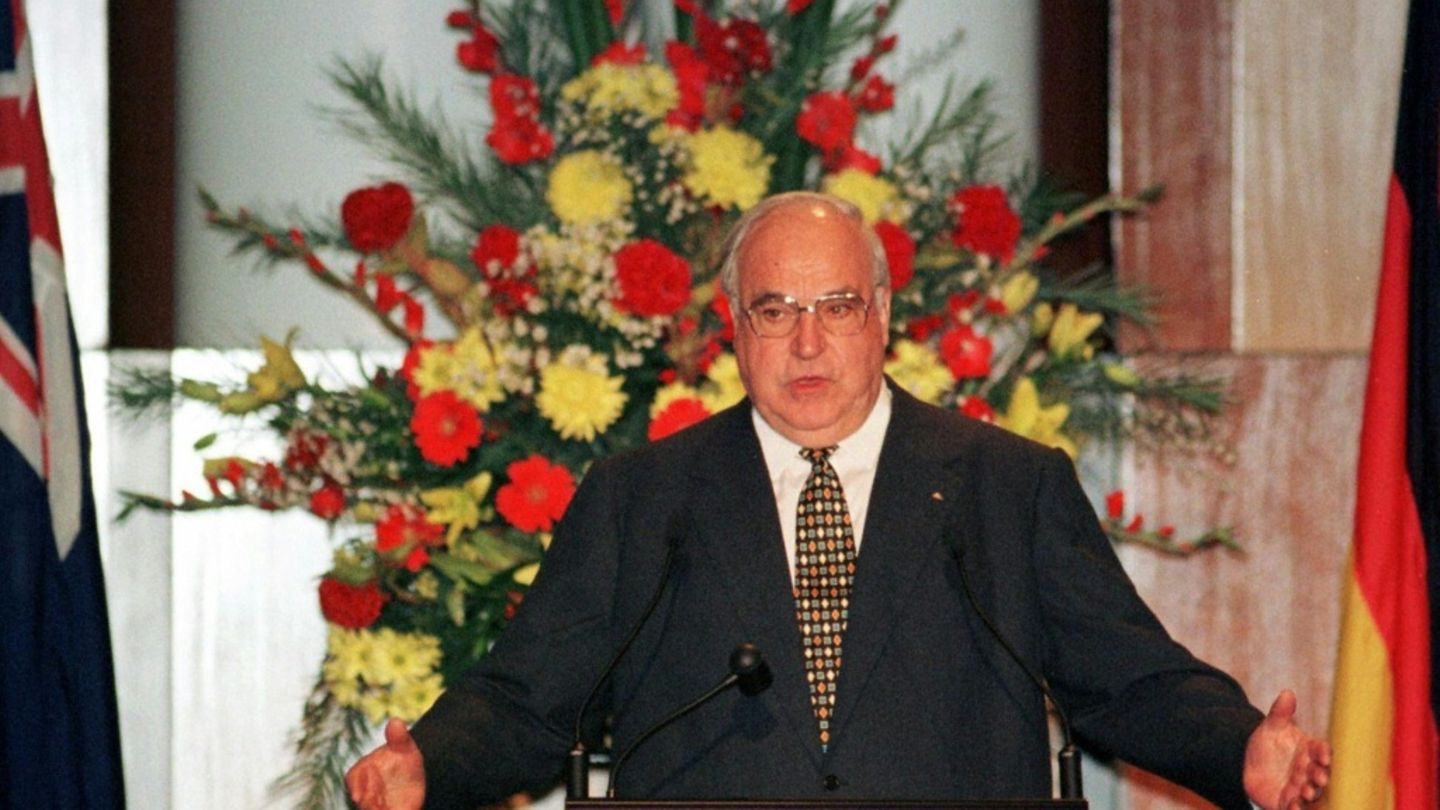 Helmut Kohl 1997 bei Besuch in Australien
