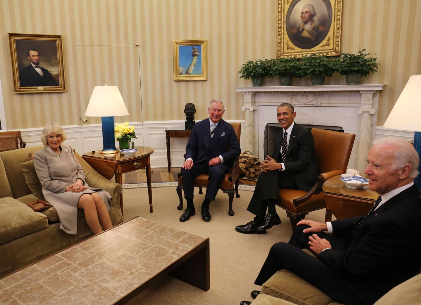 Britische Royals: Charles und Camilla bei Barack Obama im Oval Office
