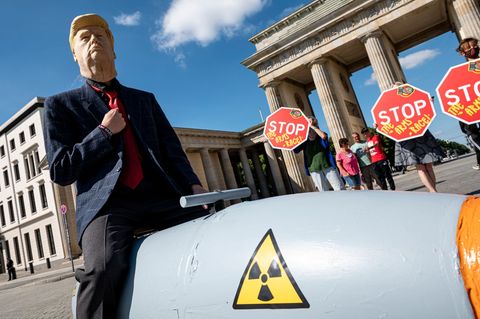 "Eine Atomwaffe sollte niemals von irgendjemandem eingesetzt werden dürfen", meint Donald Trump. (Archivbild) Foto: Fabian Somme