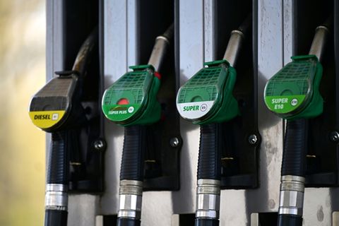 Zapfsäule an Autobahntankstelle bei Münster