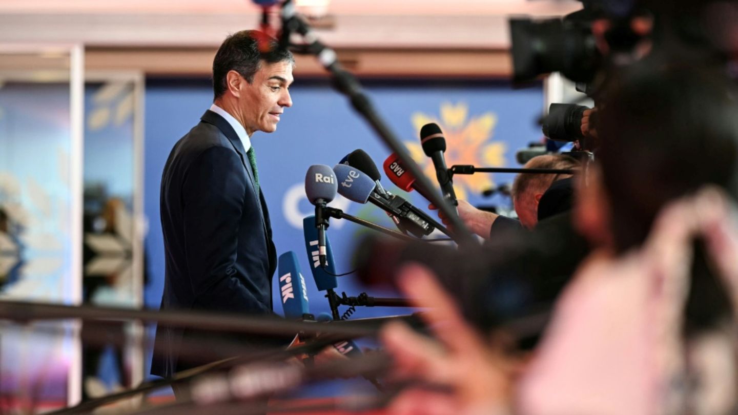 Sánchez beim EU-Gipfel in Zypern