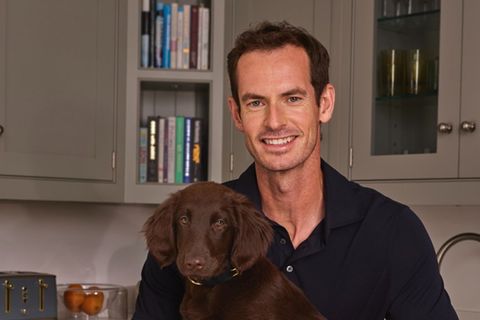 Andy Murray mit Hund Bonnie.