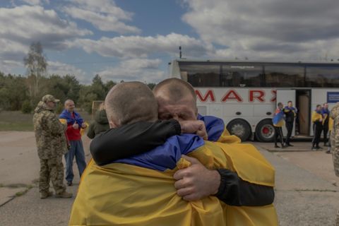 Freigelassene ukrainische Kriegsgefangene