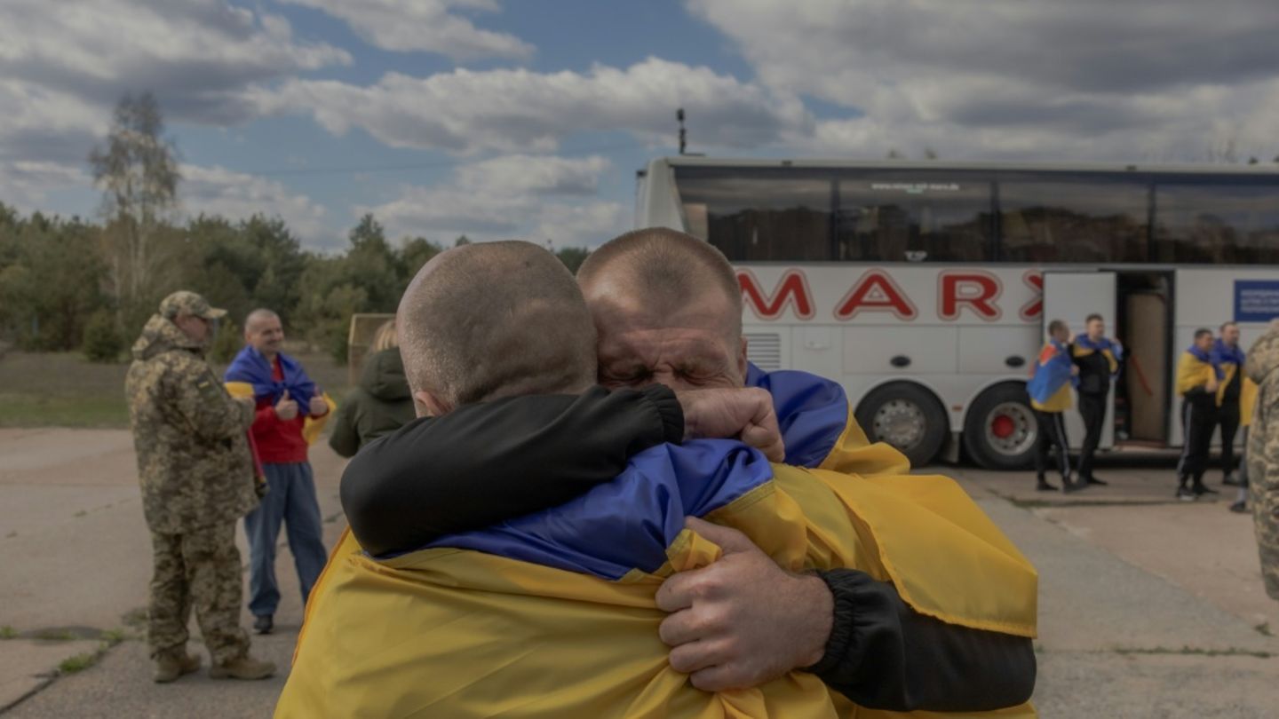 Freigelassene ukrainische Kriegsgefangene