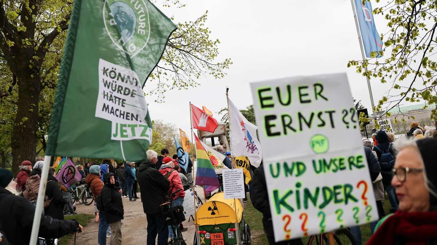 Klimaprotest: Kritik an Energiepolitik: Hunderte demonstrieren in Hamburg