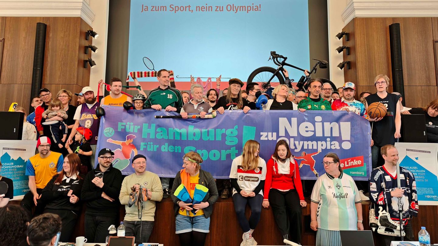 Den Delegierten lag ein Leistantrag des Landesvorstands zur Ablehnung einer Olympia-Bewerbung vor. Foto: Martin Fischer/dpa