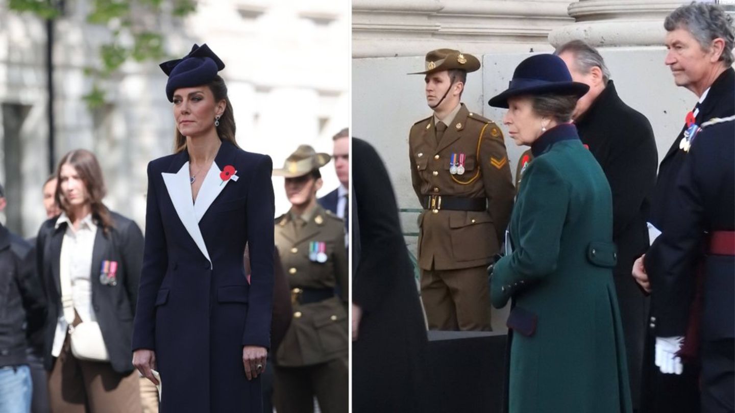 Prinzessin Kate und Prinzessin Anne am Samstag in London.