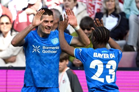 Patrik Schick jubelt über sein Tor zum 2:0. Foto: Federico Gambarini/dpa