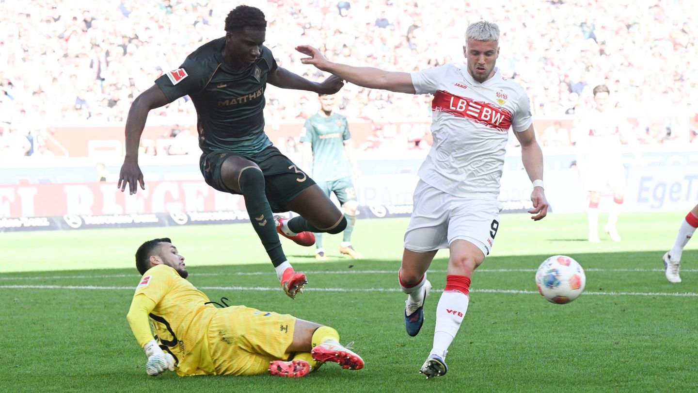 Fußball-Bundesliga: Pokal-Finalist VfB Stuttgart lässt Punkte gegen Werder Bremen liegen