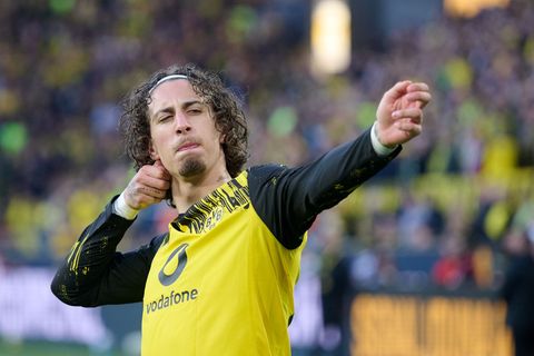 Traf zum 4:0 für Dortmund: Fabio Silva. Foto: Bernd Thissen/dpa