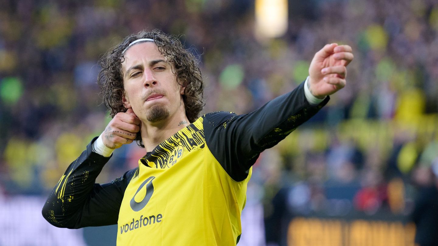 Traf zum 4:0 für Dortmund: Fabio Silva. Foto: Bernd Thissen/dpa