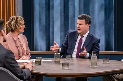 Caren Miosga und Hubertus Heil