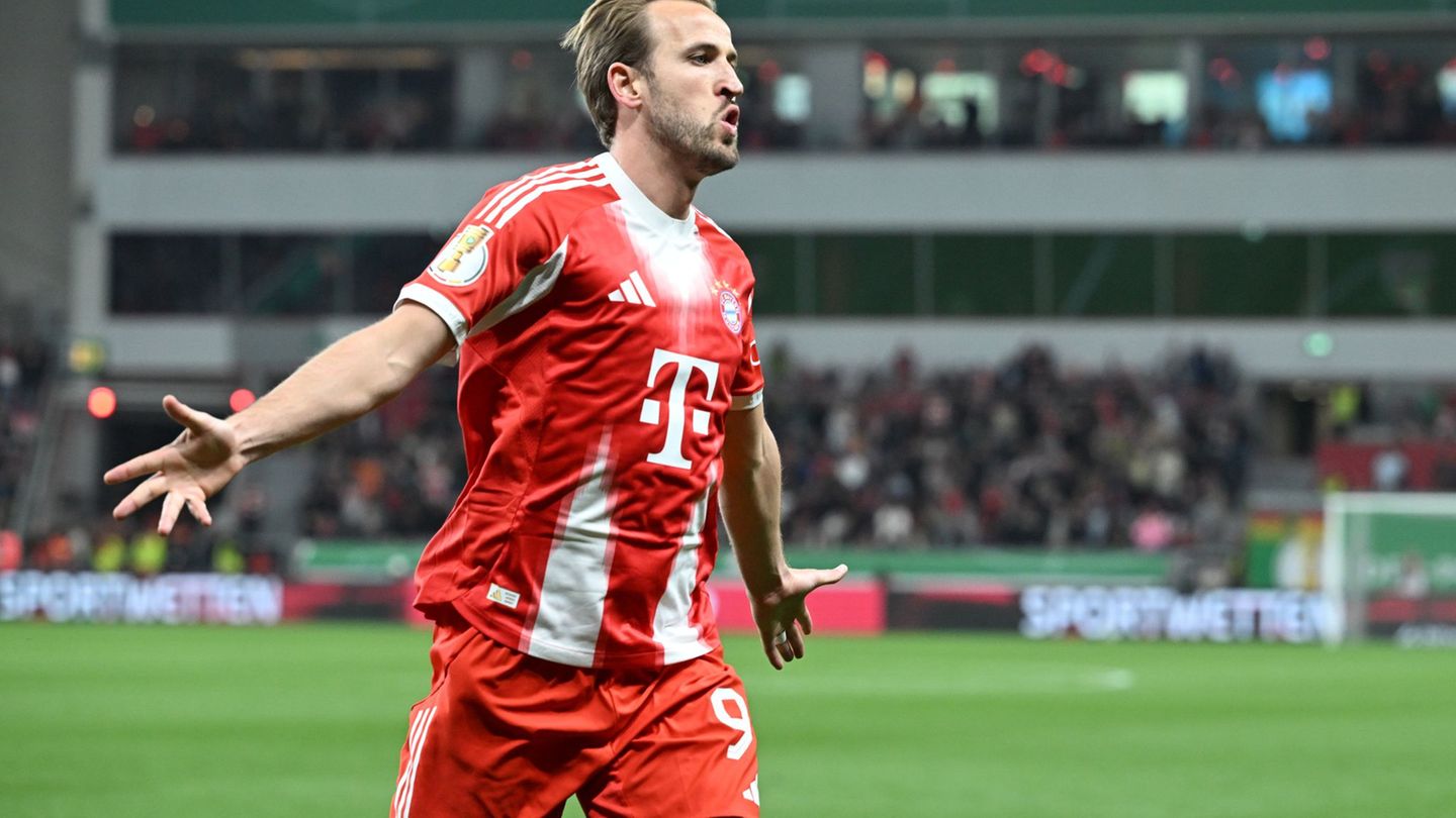 Typisches Bayern-Bild: Harry Kane beim Torjubel. (Archivbild) Foto: Federico Gambarini/dpa