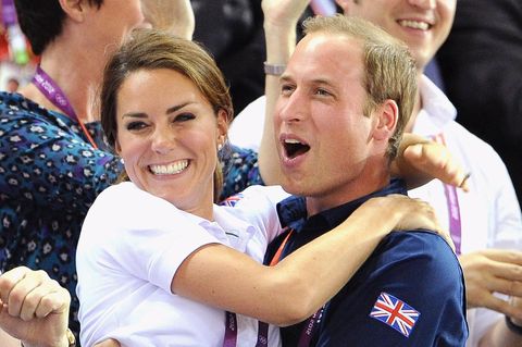 Kate und William bei den Olympischen Sommerspielen 2012 in London auf der Tribüne