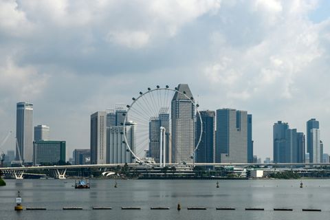 Blick auf Singapur