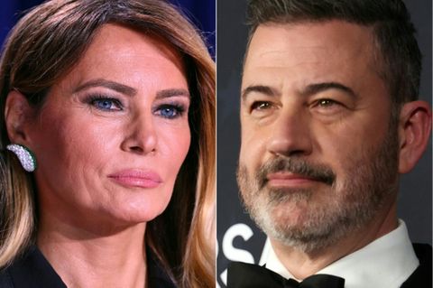 Melania Trump (l.) und Jimmy Kimmel