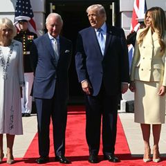 Camilla (von links), Charles, Donald Trump und Melania Trump