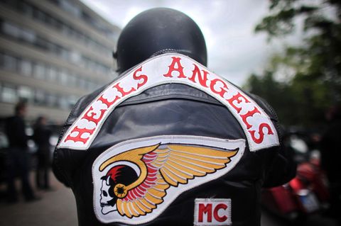 Ein Protestkorso der „Hells Angels“