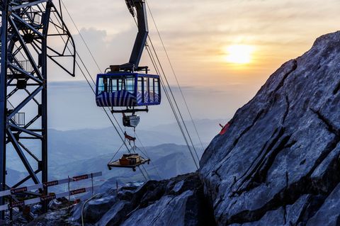 Material wird für die neue Schwebebahn Säntis in die Höhe gebracht. (Archivbild) Foto: Rene Niederer /ARTWIESE.CH/Säntis-Schwebe