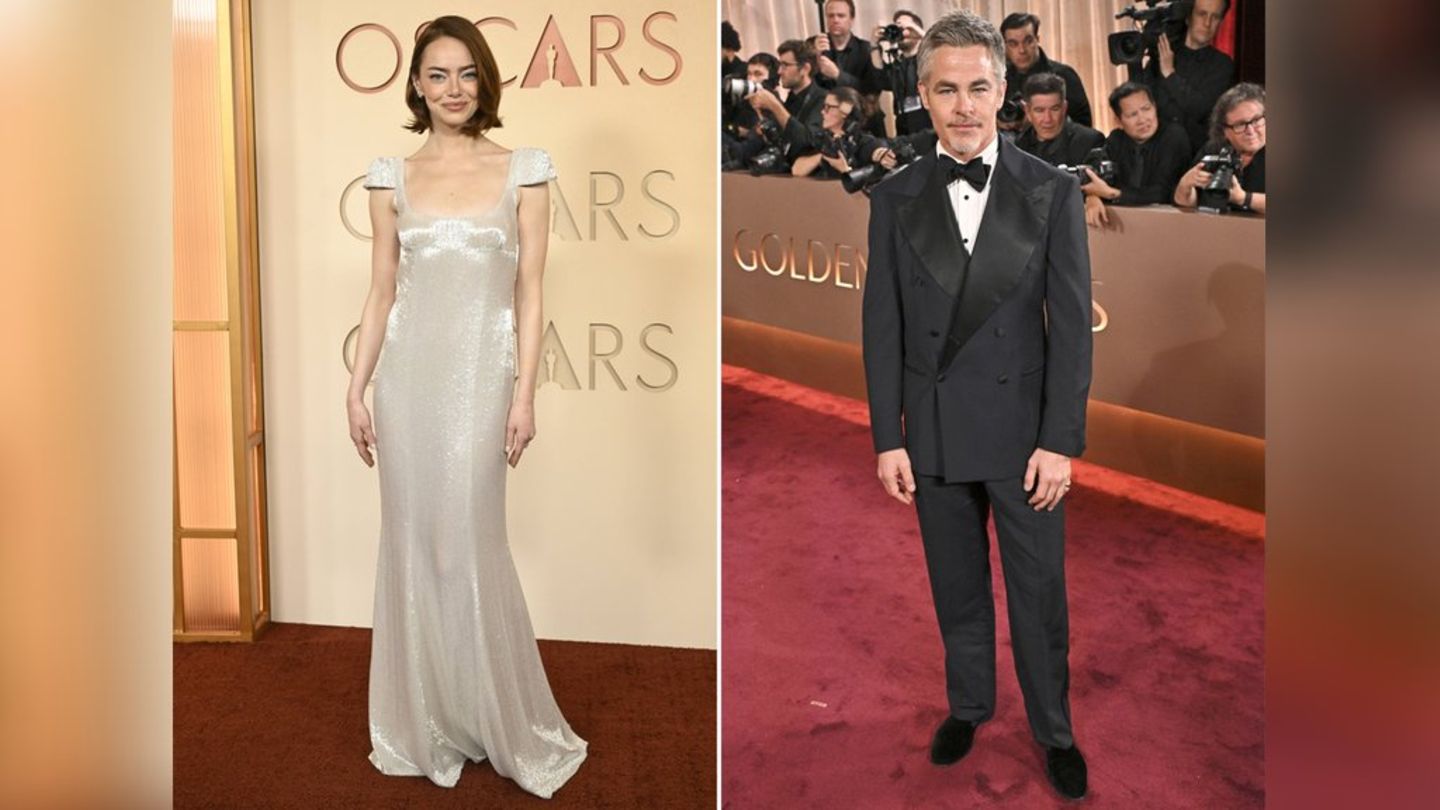 Emma Stone und Chris Pine stehen für "The Catch" zusammen vor der Kamera.