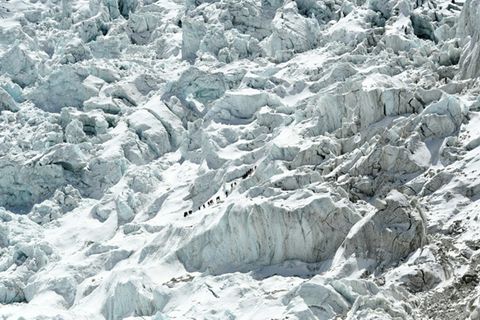 Teil des Khumbu-Eisbruchs auf dem Mount Everest