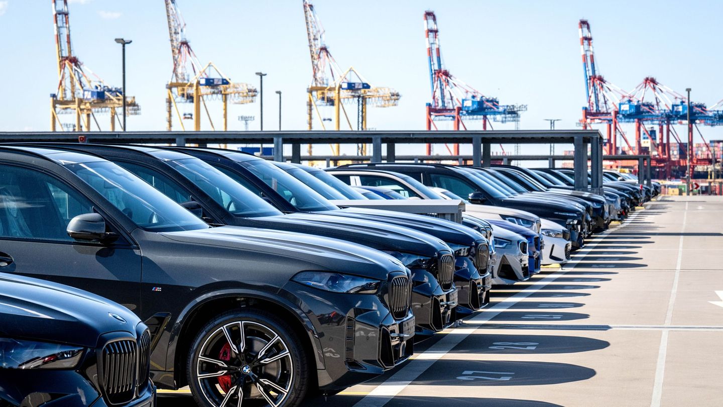 Wegen der US-Zölle werden am BLG Autoterminal Bremerhaven weniger Autos für den Export verschifft. (Archivbild) Foto: Sina Schul