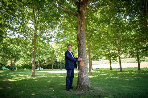 Dieses Foto verfolgt Markus Söder seit seiner Aufnahme 2020: Damals umarmte der bayerische Ministerpräsident einen Baum in Münch