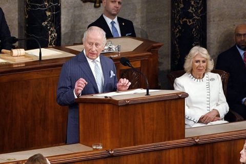 König Charles III. während seiner Rede vor dem Kongress.