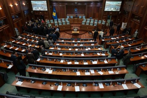 Das kosovarische Parlament in Pristina im März