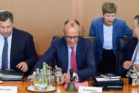 Kanzler Merz in Kabinettssitzung am Mittwoch