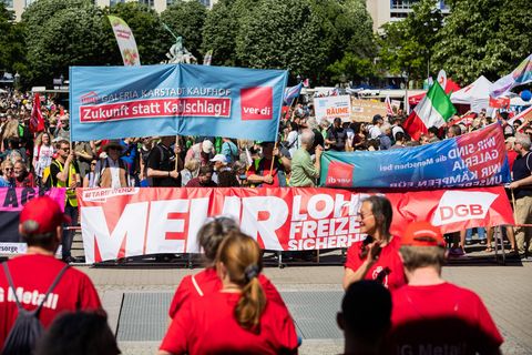 Der DGB hat auch für dieses Jahr wieder zur Demonstration am 1. Mai, dem Internationalen Tag der Arbeit, in Berlin aufgerufen. (