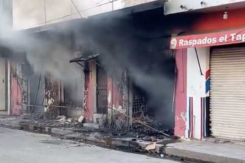 Ausgebrannte Schaufenster