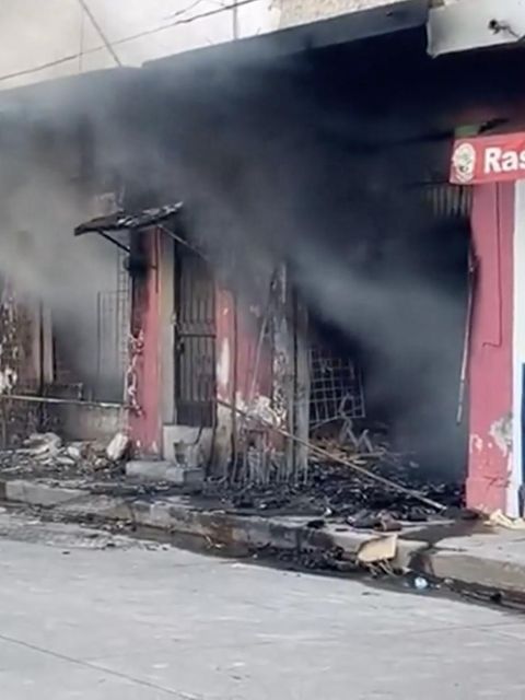 Ausgebrannte Schaufenster