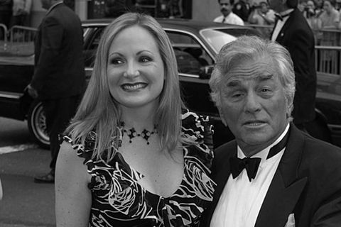 Peter Falk und Tochter Jacqueline 2002 in New York.
