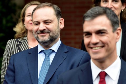José Luis Ábalos (L) und Pedro Sánchez (R) 2018