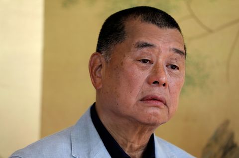 Jimmy Lai erhält den Freedom of Speech Award der Deutschen Welle. (Archivbild) Foto: Vincent Yu/AP/dpa