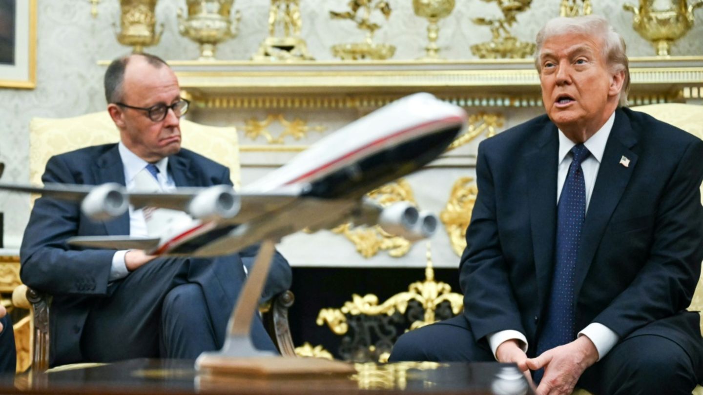 Merz (l.) und Trump im März im Weißen Haus