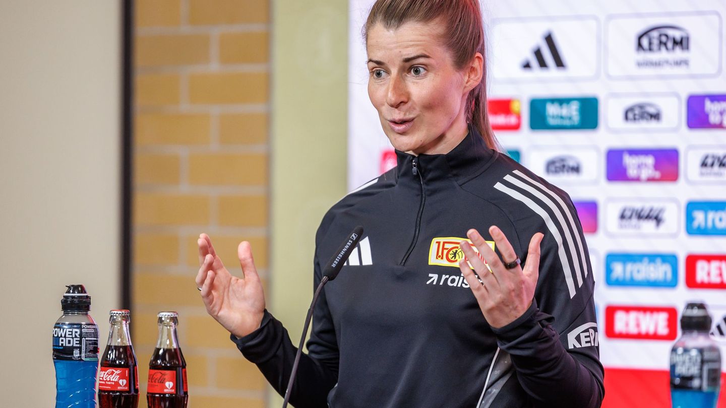 Trainerin Marie-Louise Eta steht mit Union Berlin vor einem wegweisenden Spiel. (Archivbild) Foto: Andreas Gora/dpa
