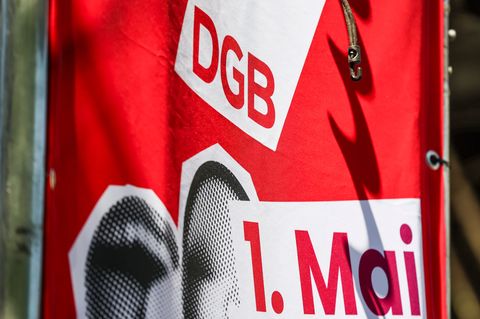 DGB: Kundgebungen und Demonstration zum 1. Mai in Thüringen (Illustration) Foto: Christoph Reichwein/dpa