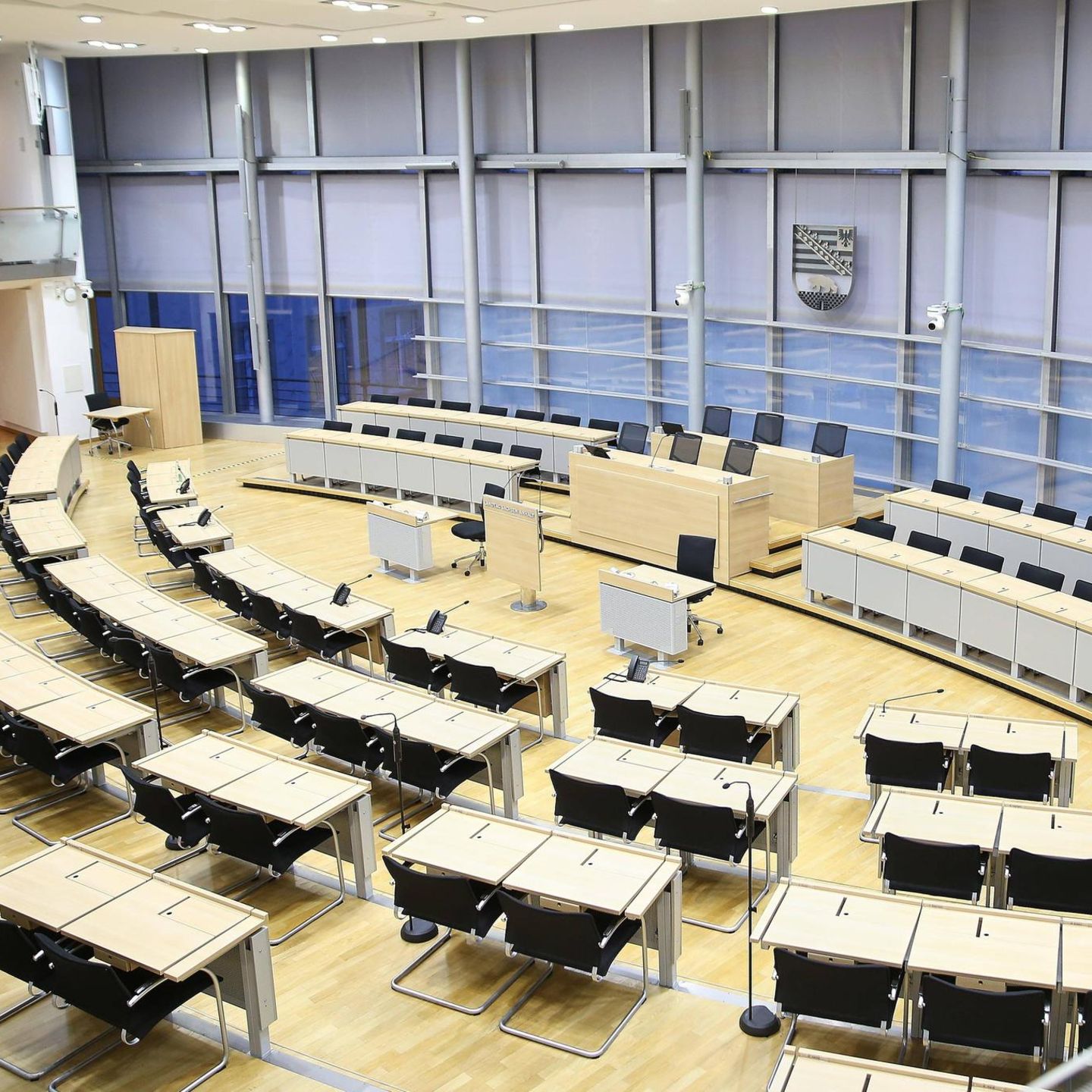 Schauplatz der Demokratie: Der Plenarsaal des Magdeburger Landtags