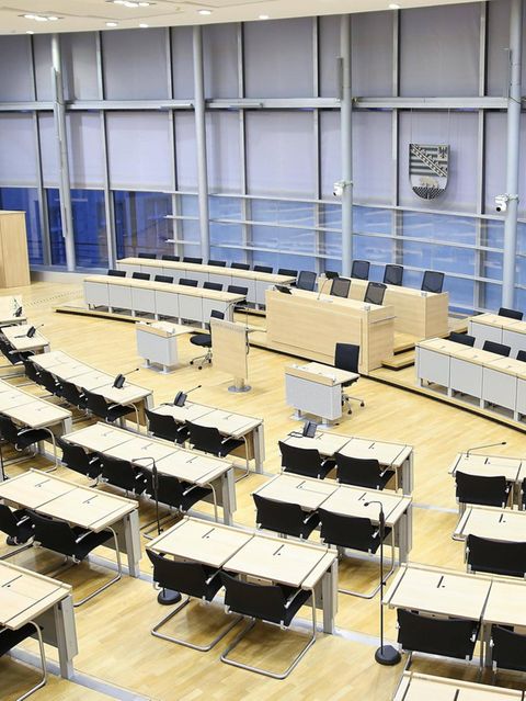 Schauplatz der Demokratie: Der Plenarsaal des Magdeburger Landtags