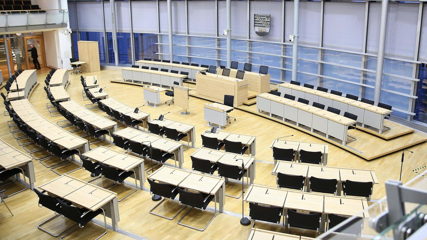 Schauplatz der Demokratie: Der Plenarsaal des Magdeburger Landtags